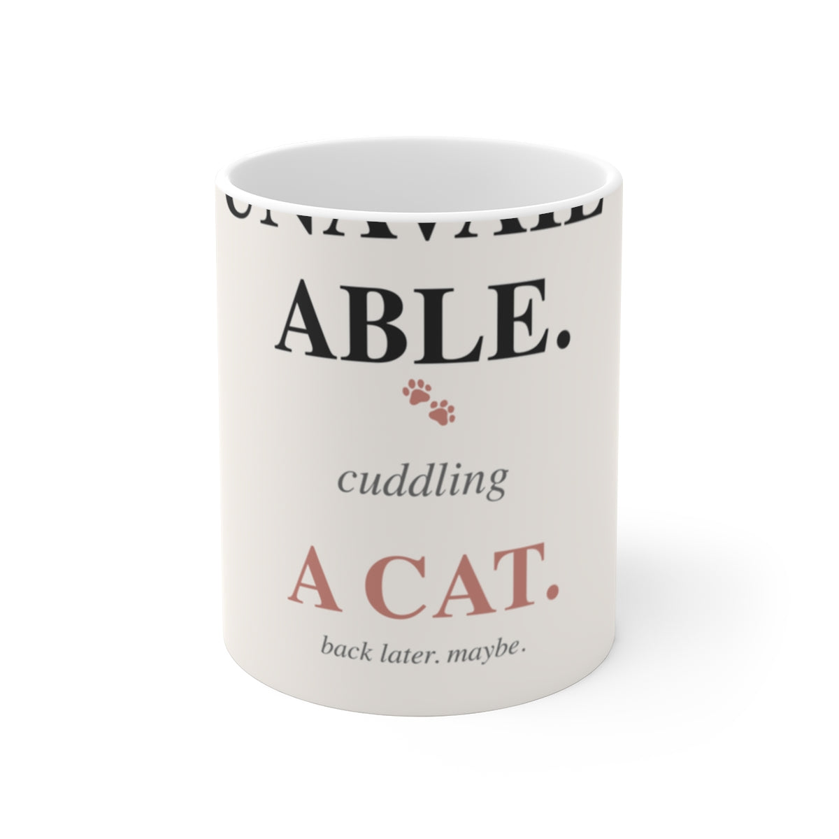 Currently Unavailable. Cuddling A Cat. | Mug